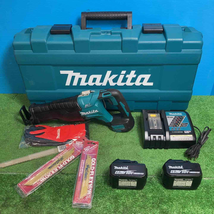 ★マキタ(makita) コードレスレシプロソー JR187DRGX バッテリー2個・充電器付き ！！●レシプロソー刃＆マキタ軍手付き●【岩槻店】