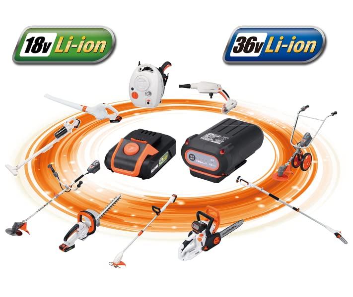 ◇工進(KOSHIN) 18V 2.0Ah 充電式 チェンソー SCS-1820R バッテリー 2個・充電器付【岩槻店】