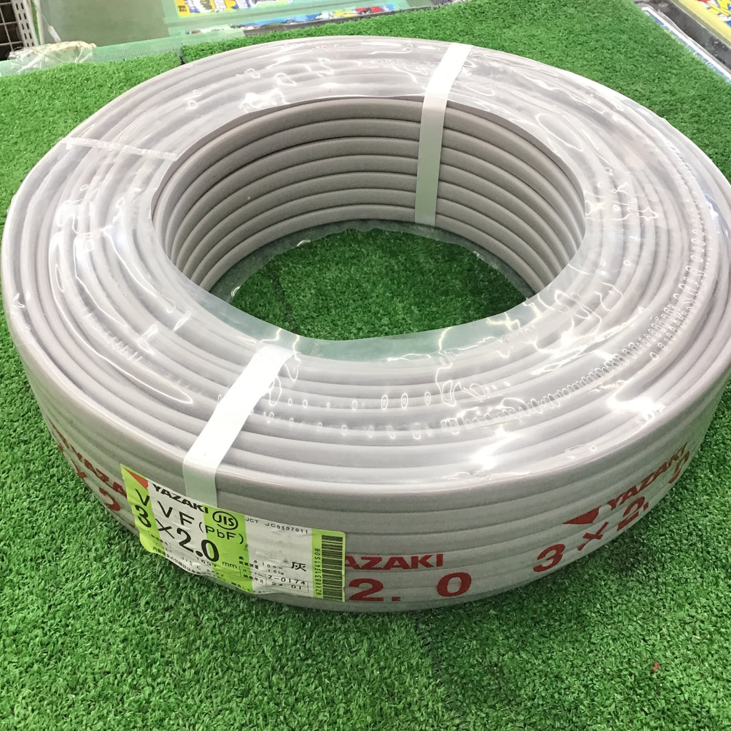 VVFケーブル 3×2.0 矢崎 黒白緑 新品未使用 No.853 捩じれ