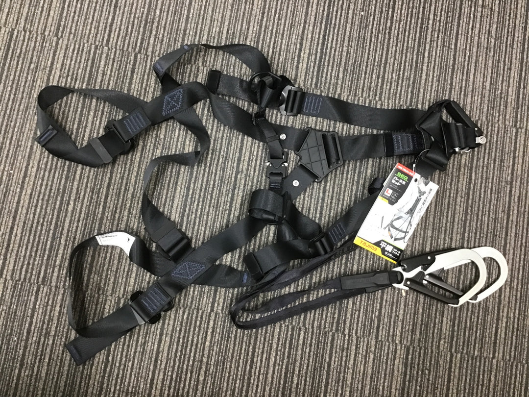 □タジマ(Tajima) ハーネスGS＋平ロープダブルランヤードL1セット 黒 Lサイズ A1GSLFR-WL1BK【富山店】◆レ
