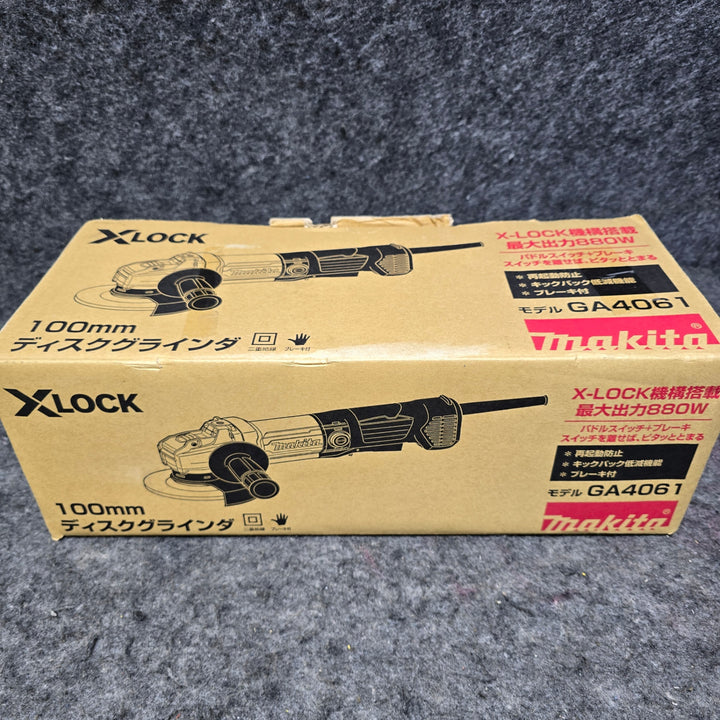 【未使用品】マキタ(Makita) 100ミリディスクグラインダ GA4061 ※外箱シール跡、ヨレ有り※【桶川店】