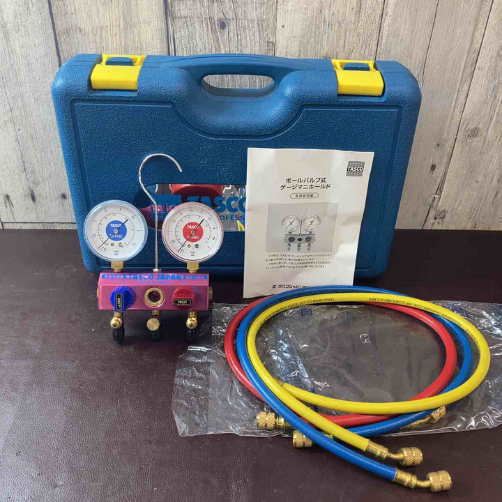 【中古美品】イチネンTASCO TA122Y R410Aボールバルブ式ゲージマニホールド【東大和店】