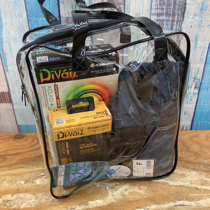 【未使用品】Divaiz 空調服 セット 長袖ジャケット フリーサイズ 9149 バッテリー 9927 LEDハイパワーファン 9932 【柏店】