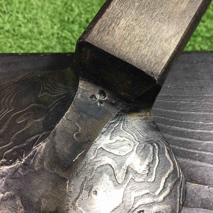 高木順一作 釿 ちょうな 手斧 刃のみ 墨流し 全長約125mm 【川口店】