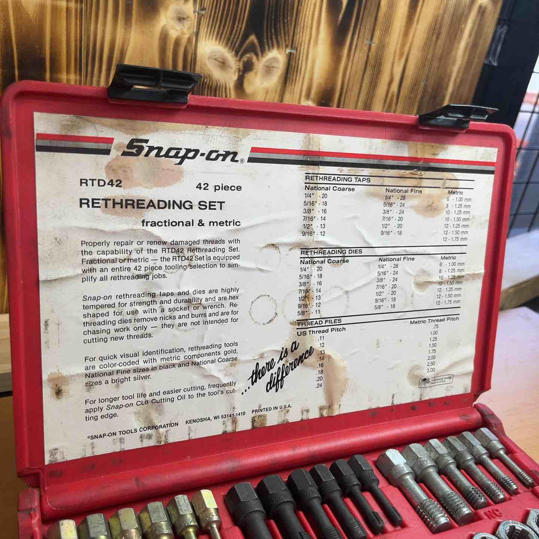 スナップオン Snap-on RTD42 42ピース タップ ダイス ネジ山修正セット RETHREADING SET　【越谷店】