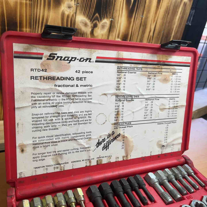 スナップオン Snap-on RTD42 42ピース タップ ダイス ネジ山修正セット RETHREADING SET　【越谷店】