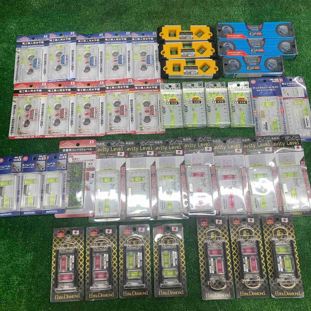 ▼18go【未開封/送料無料】水平器 磁石モデル マグネット付き 40個まとめ売り エビスダイヤモンド KOD シンワ等【川越店】