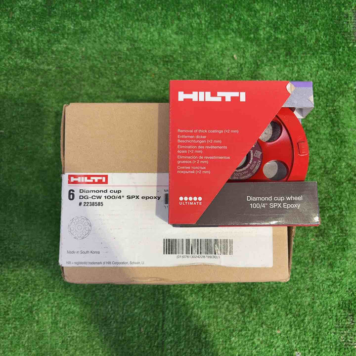 HILTI/ヒルティ ダイヤモンドカップホイール100mm 内径20mm DG-CW100/4 SPX Epoxyエポキシ樹脂除去 7個セット【町田店】
