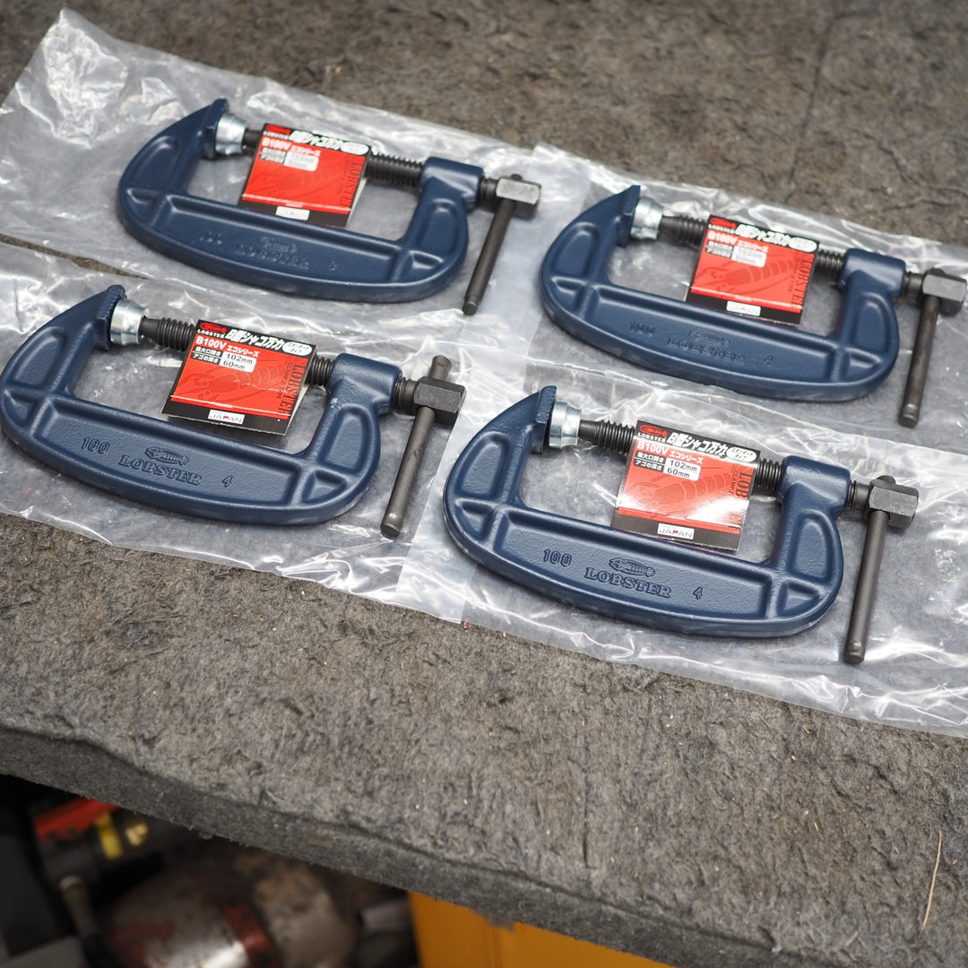 【未使用品】ロブテックス シャコ万力スタンダード（Ｂ型）　100ｍｍ B100V　4個セット＊長期保管品【鴻巣店】