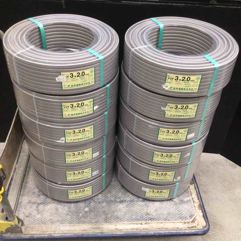 未使用品(未開封) 店頭受取り限定】 弥栄電線 VVFケーブル 3×2.0 12巻 