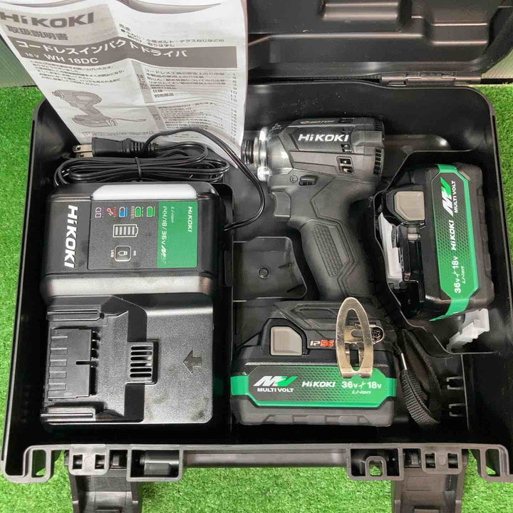 【美品】◇ハイコーキ(HIKOKI ※旧:日立工機) コードレスインパクトドライバー WH18DC(2XPBZ)バッテリー2個、充電器付き【岩槻店】