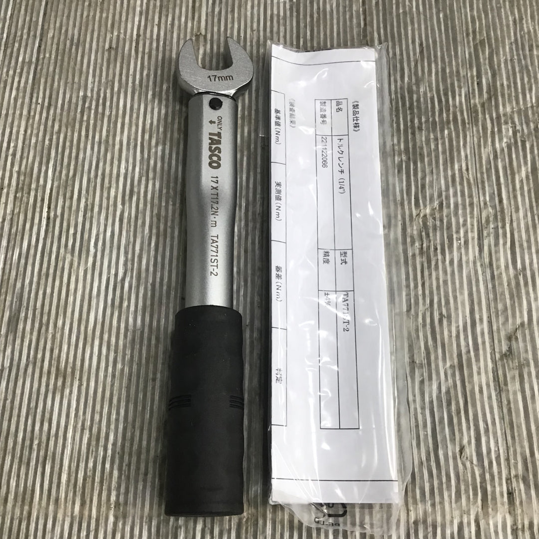 イチネンTASCO 高精度トルクレンチ 1/4"(校正証明書付) TA771ST-2【草加店】
