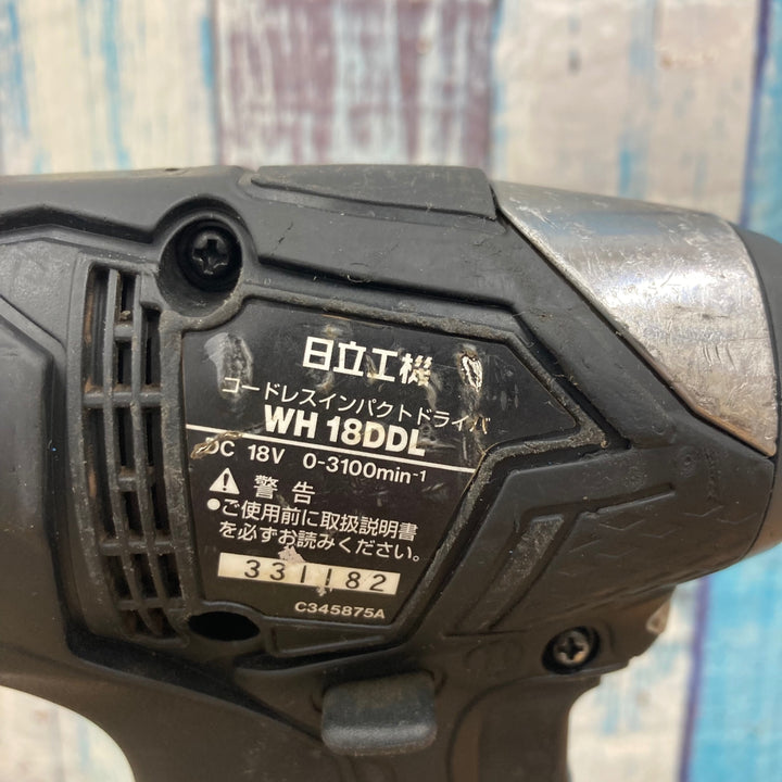 〇ハイコーキ(HIKOKI ※旧:日立工機) 18Vコードレスインパクトドライバー WH18DDL(NN)(B)※本体のみ フック欠品【柏店】