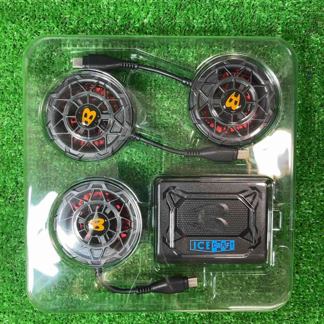 ◇BURTLE バートル アイスクラフト ベスト＆ペルチェセット(ユニセックス) ブラック IC101S 35 F【桶川店】