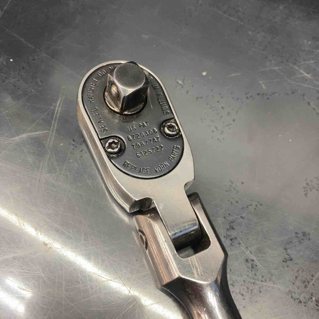 ★スナップオン(Snap-on) 3/8"クイックリリースフレックスヘッドラチェット FHRLF80A イエロー【川越店】