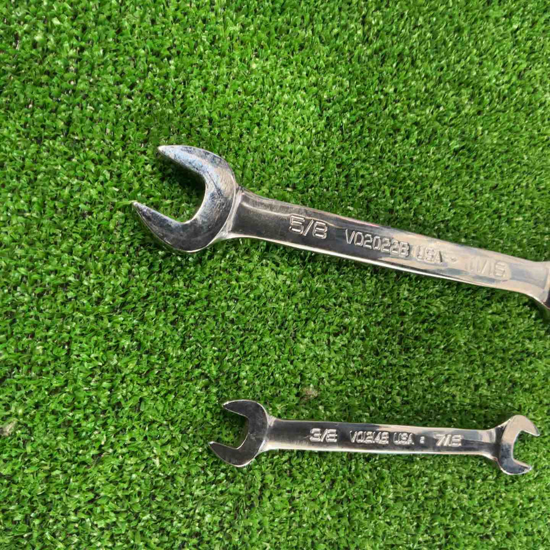 スナップオン Snap-on オープン エンド スタンダード レンチ インチ VO1214B VO2022B 2本セット【草加店】