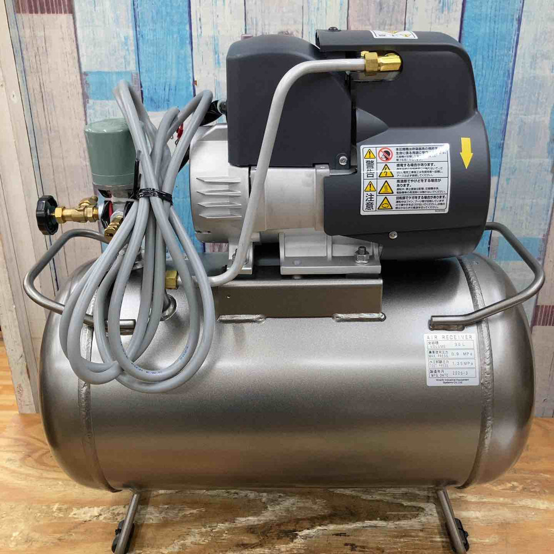 【未使用品 / 店頭受取り限定】日立 コンプレッサー スーパーオイルフリーベビコン 0.4LE-8TB 三相200V【柏店】