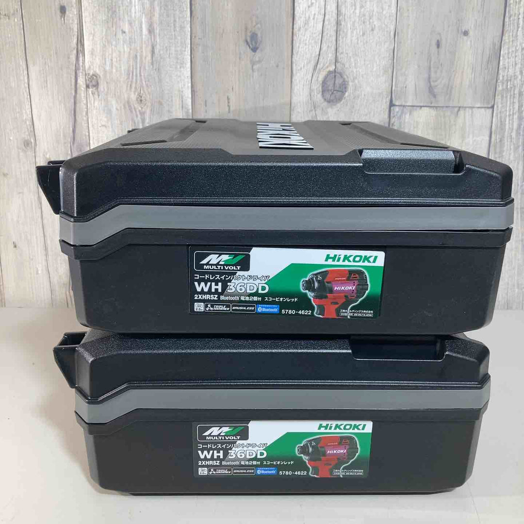 ▼ハイコーキ コードレスインパクトドライバ スコーピオンレッド WH36DD(2XHRSZ) 2台セット 純正品【戸田店】