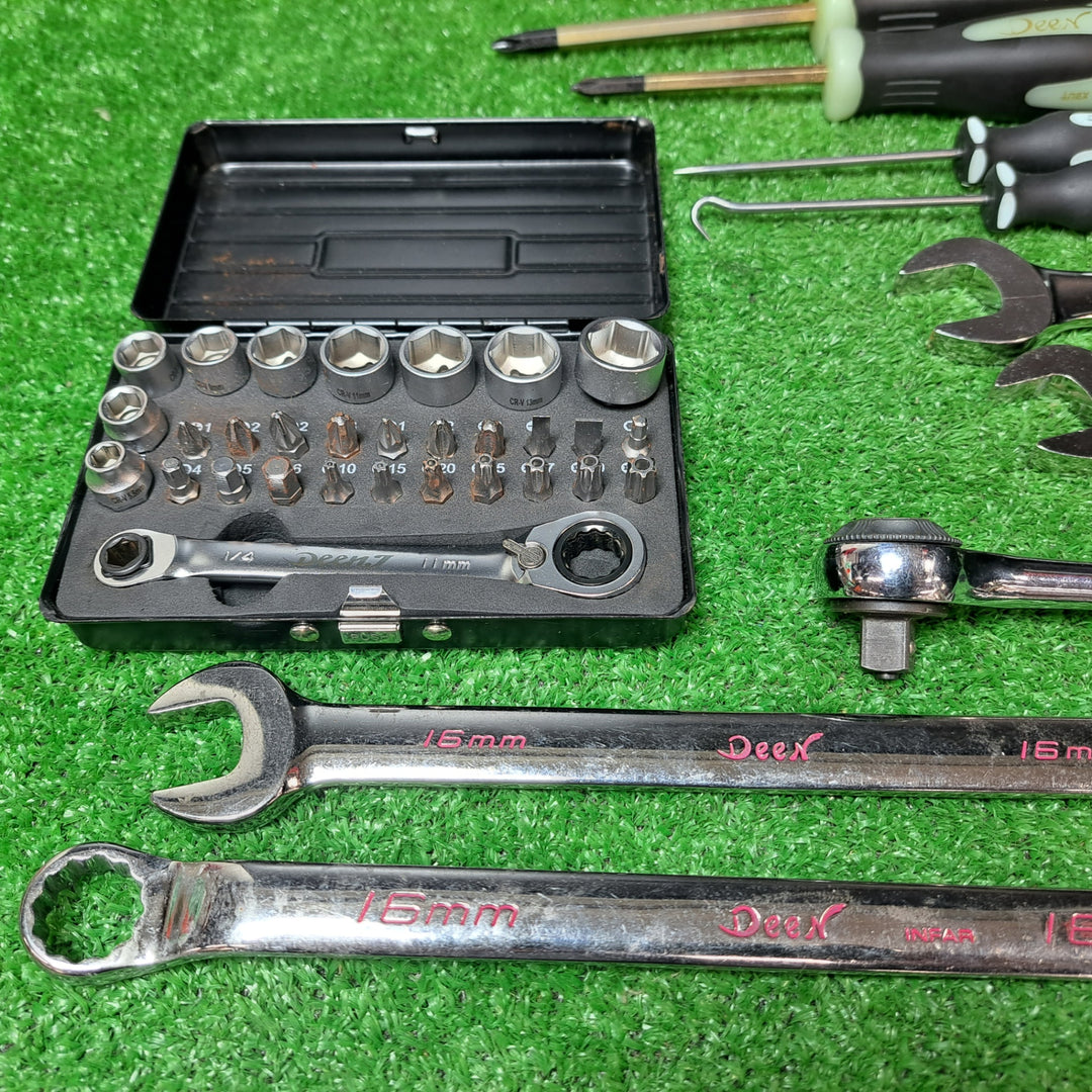 ディーン Deen ミリ 付替式ビットセット×２箱 その他レンチ・ドライバー類11本セット【岩槻店】