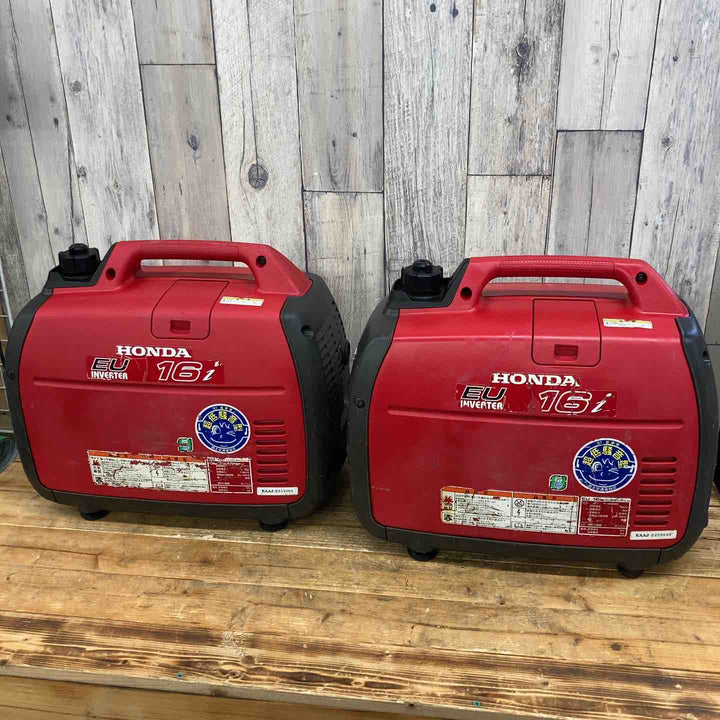 【中古品／店頭受取り限定】ホンダ(HONDA) インバーター発電機 EU16i 2個セット【東大和店】