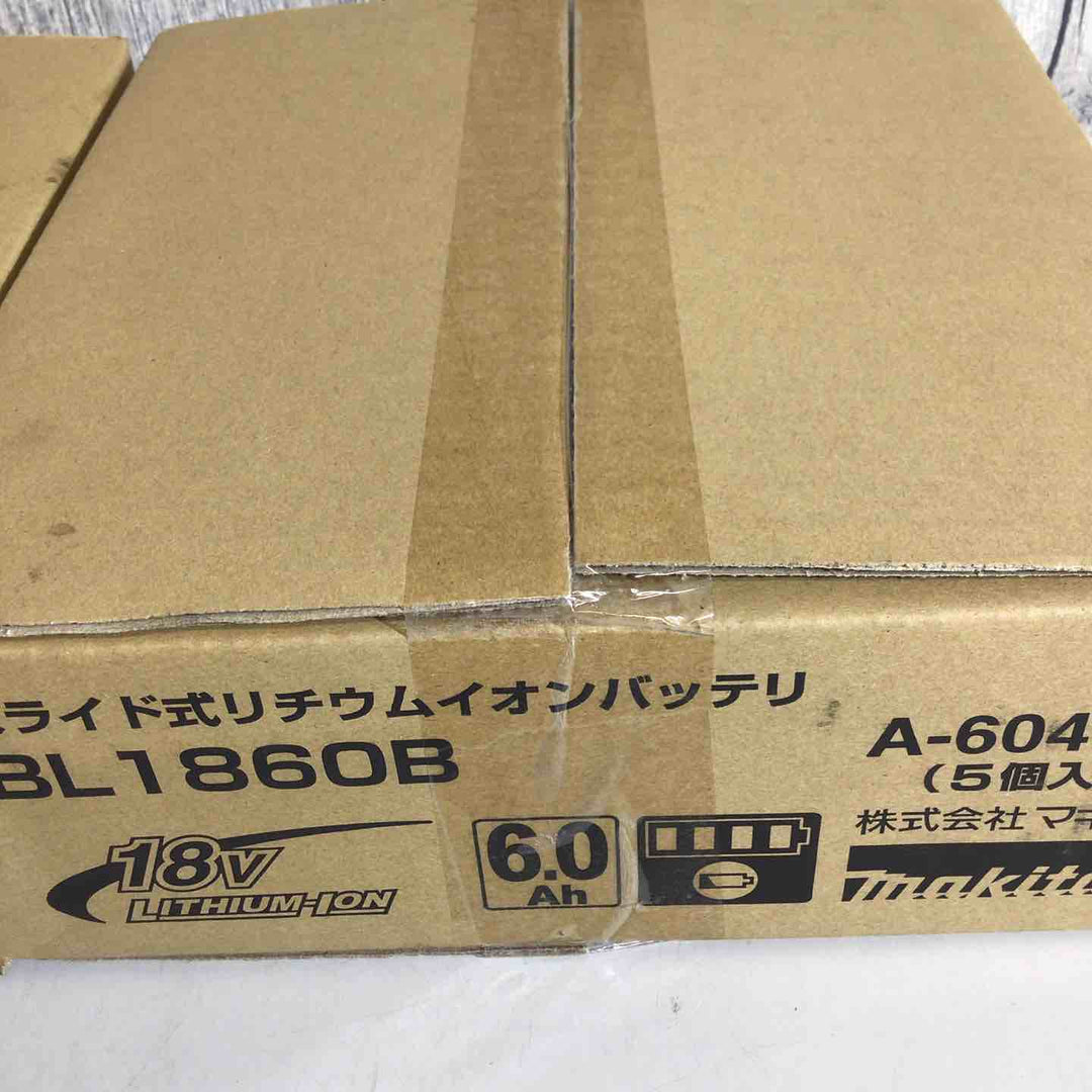 【未使用品(未開封)】★純正品★マキタ(makita) リチウムイオンバッテリー 18V/6.0Ah BL1860B 10個セット【戸田店】