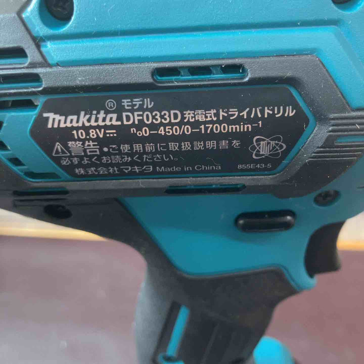 【中古品】★マキタ(makita) コードレスドリルドライバー DF033DZ バッテリー1個・充電器付【東大和店】