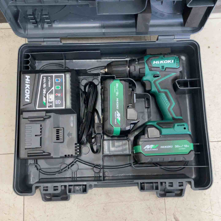 ◇ハイコーキ(HiKOKI) コードレス振動ドライバドリル DV18DD(2XCZ) ケース(マルチボルトバッテリー*2、充電器)【鴻巣店】