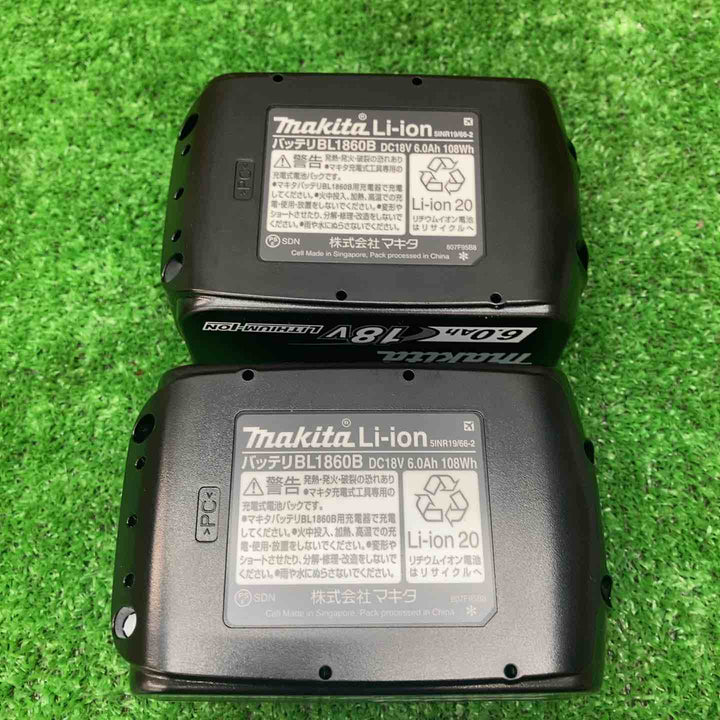 マキタ(makita) リチウムイオンバッテリー 18V/6.0Ah BL1860B 2個セット【川越店】