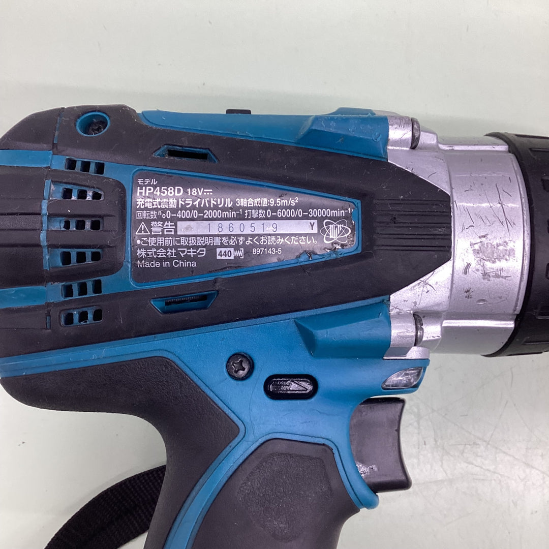 ☆マキタ(makita) 18V コードレス振動ドリルドライバー HP458DZ【越谷店】