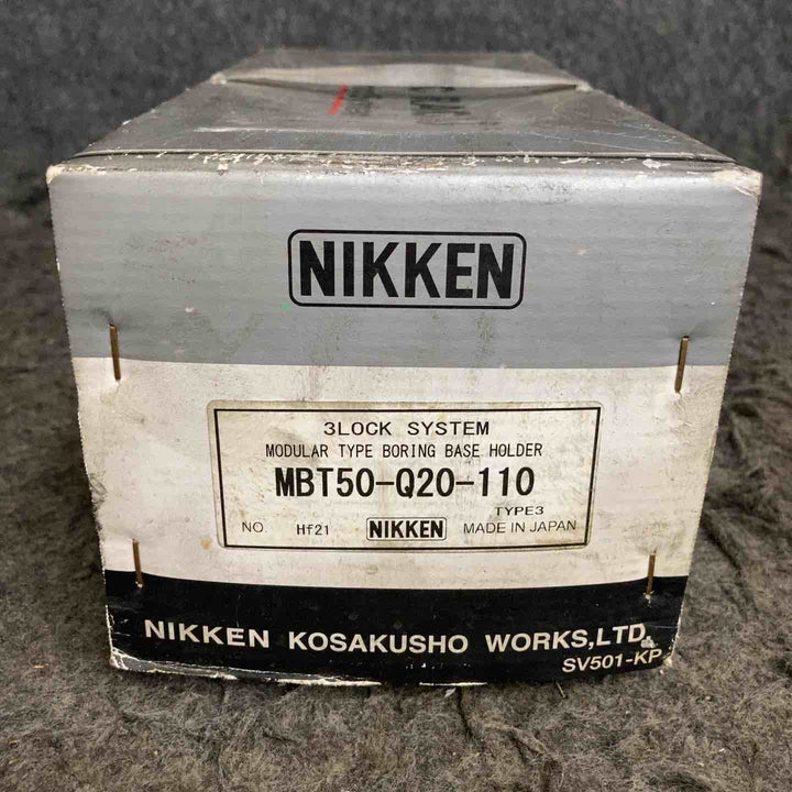 【未使用品】 日研工作所/NIKKEN 3LOCK モジュラー型 ボーリング用ベースホルダ(アーバー) MBT50-Q20-110 【鴻巣店】