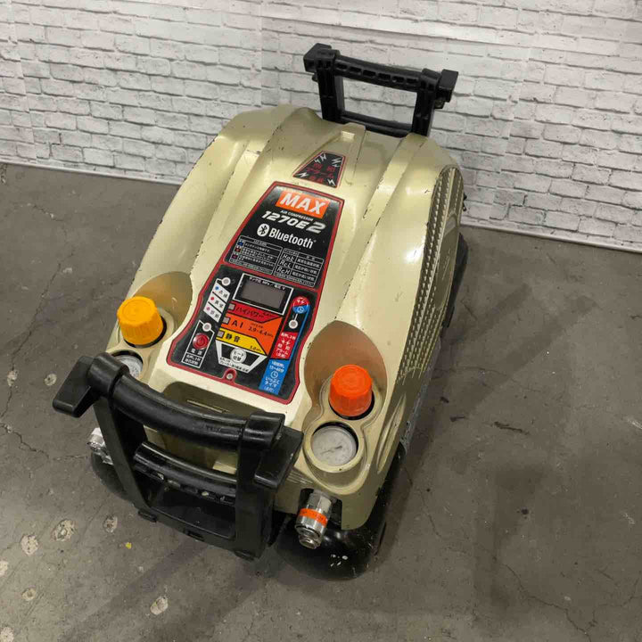 【ジャンク品】マックス(MAX) エアコンプレッサー AK-HL1270E2_ゴールド 保証なし ジャンク品 圧縮不良 通電確認済み【川口店】