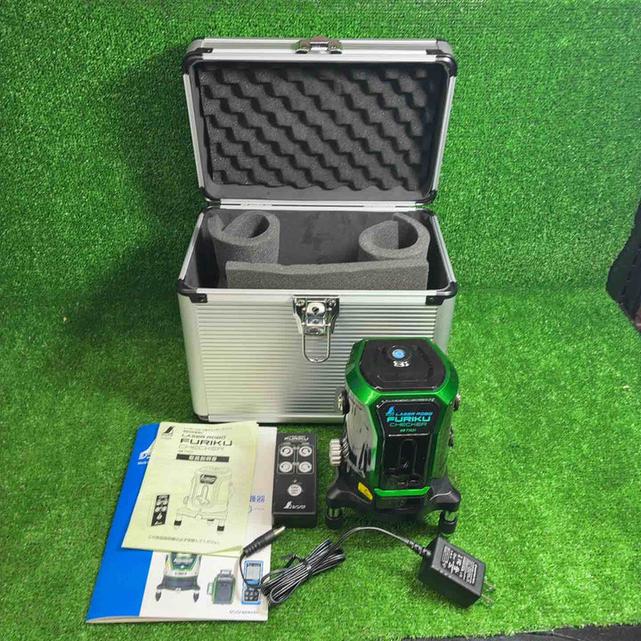 【美品】 シンワ測定 レーザー墨出し器 不陸チェッカー グリーン 71621 レーザーロボ 【藤沢店】