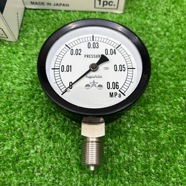 【未使用品】右下精器 プレッシャーゲージ AT/3 8×75×0.06MPa 10個【電材館越谷店】