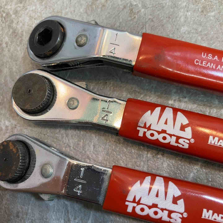 【中古品】マックツール/MACTOOLS 1/4 ミニビットラチェット　3本セット BW722【八潮店】