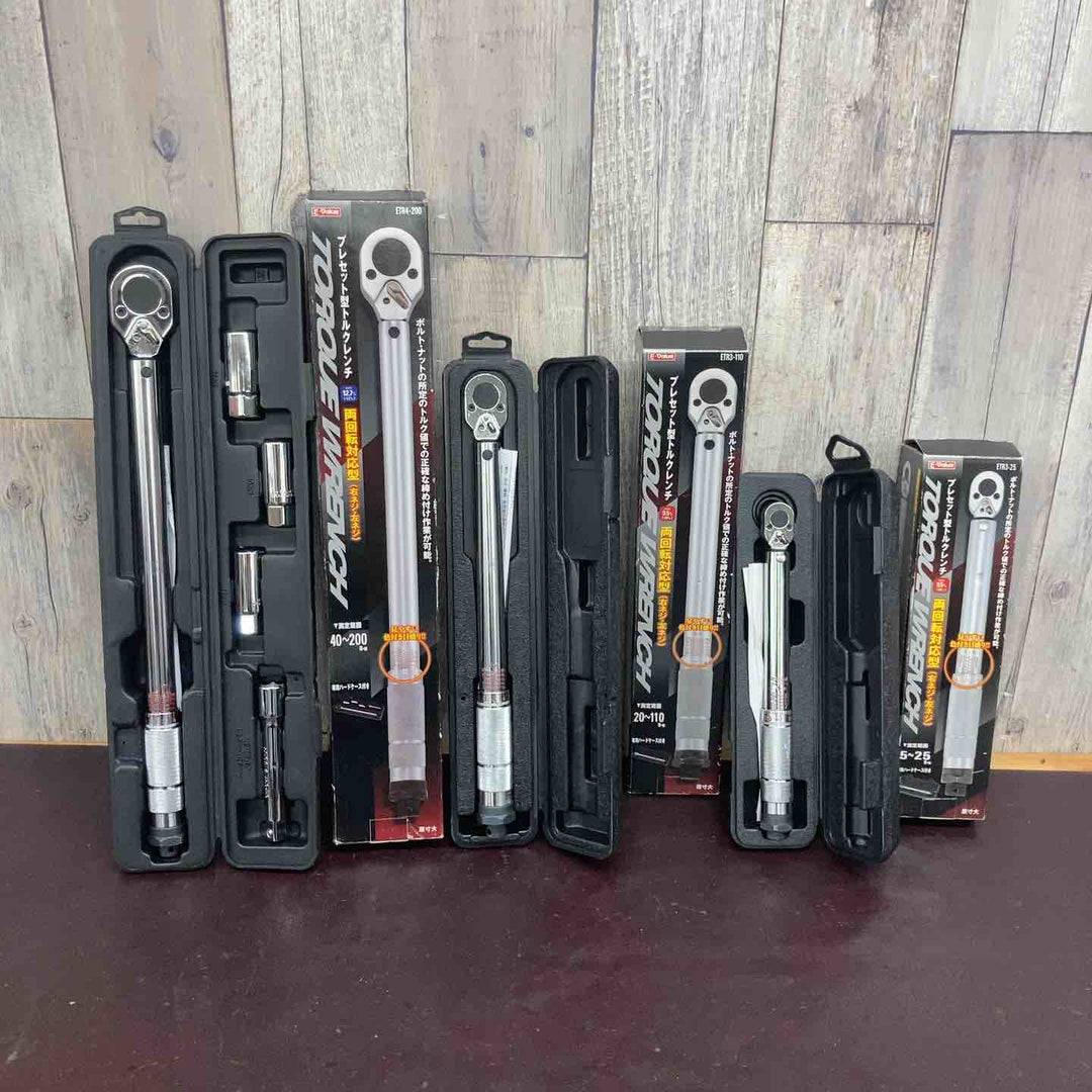 【中古品】E-Value プレセット型トルクレンチ 3本セット ETR3-25・ETR3-110・ETR4-200【東大和店】