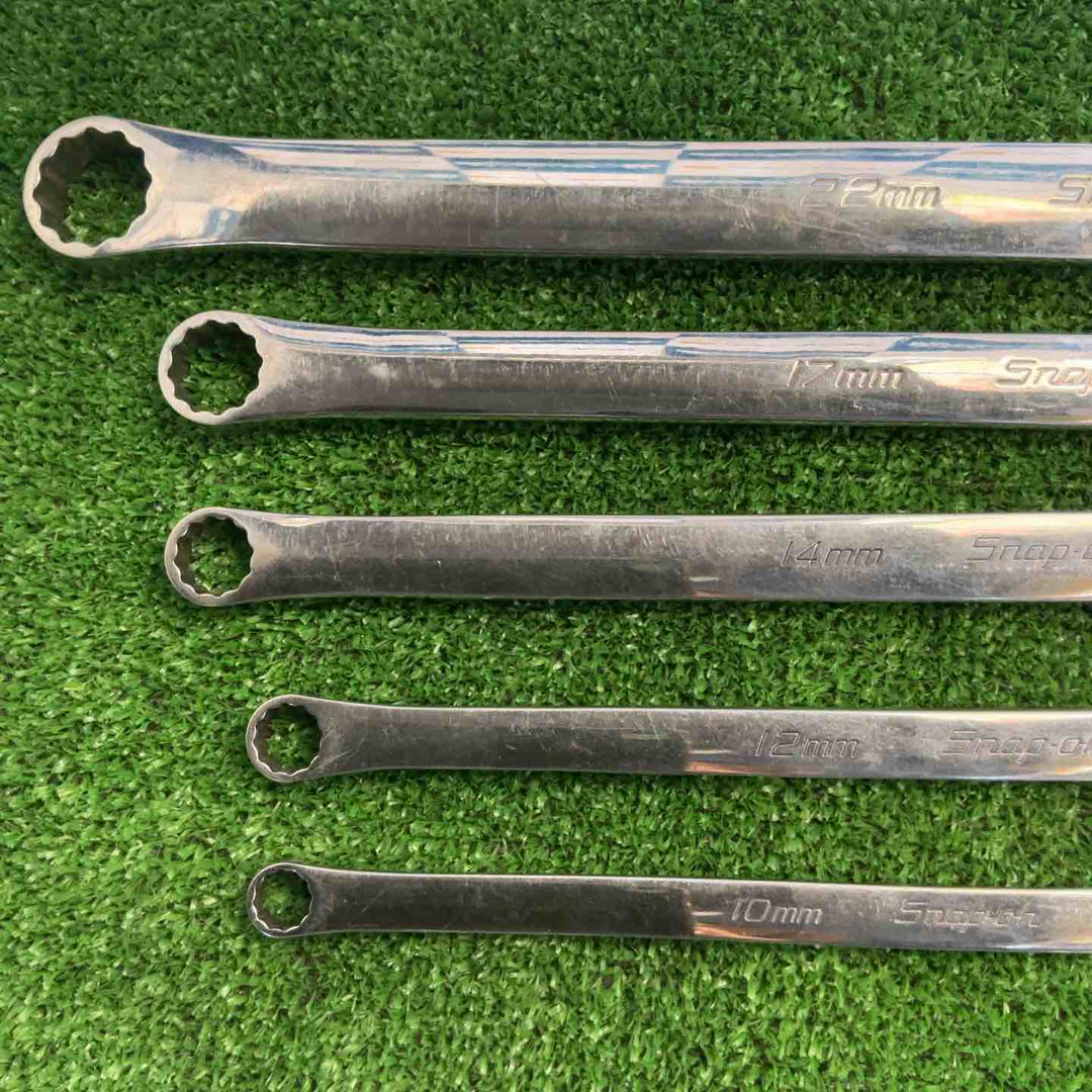 スナップオン(Snap-on)　ロングストレートメガネレンチ　5本セット　XDHFM1012・1214・1417・1719・2224　12角【草加店】