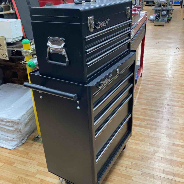 【中古品 / 店頭受取り限定】DEEN 3段チェスト 5段コンパクトキャビネットセット DNX2205ASET-- 黒 ブラック【千葉県柏市】