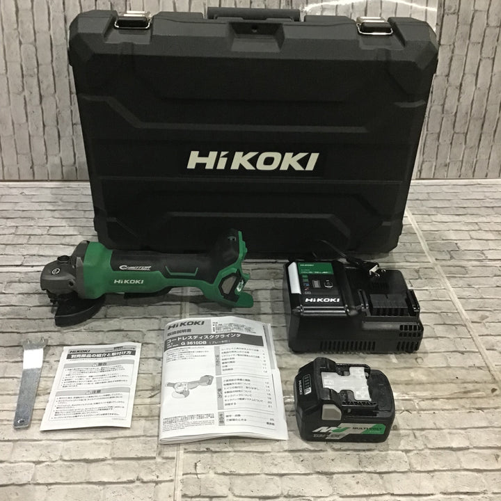 ★ハイコーキ(HIKOKI ※旧:日立工機) 100mmコードレスディスクグラインダ G3610DB(XP)【川口店】