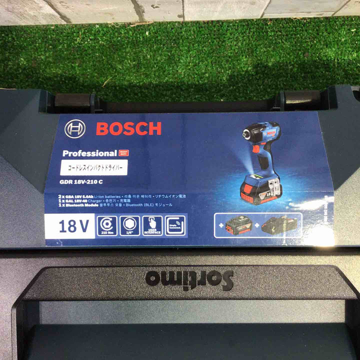 Bosch Professional(ボッシュ)18V コードレスインパクトドライバー (5.0Ahバッテリーx2個･充電器･ベルトフック・キャリングケース付) GDR18V-210C【町田店】
