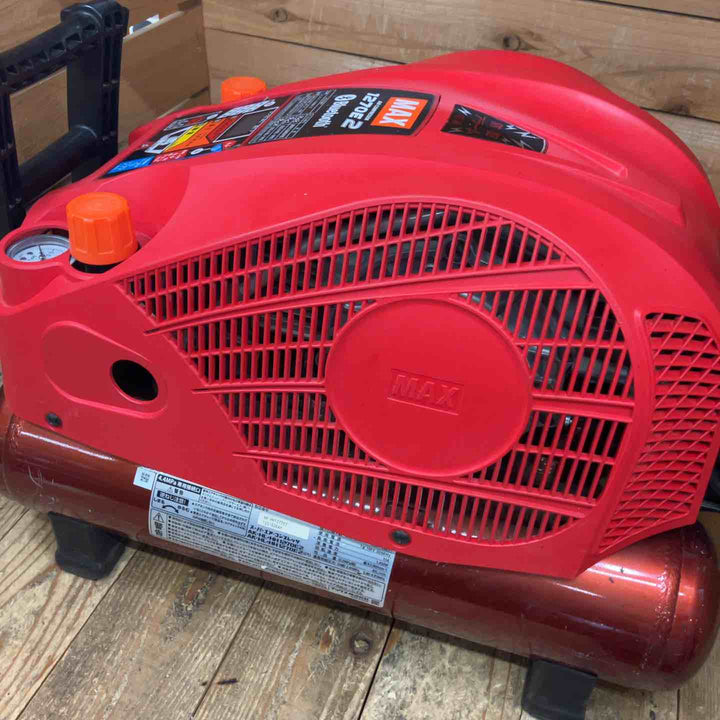 【動作良好】★マックス(MAX) 高圧専用エアコンプレッサー AK-HH1270E2_レッド【所沢店】