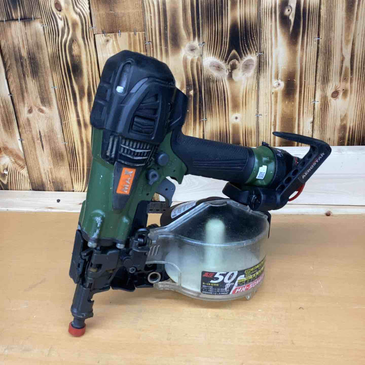 ★マックス(MAX) 高圧エア釘打ち機 HN-50N4(D)_アンバーオリーブ【越谷店】