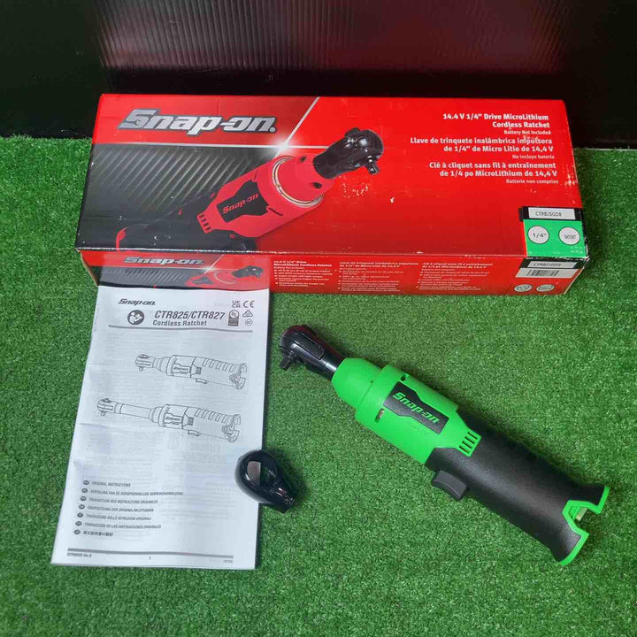 スナップオン/Snap-on 1/4 コードレスラチェットレンチ CTR825GDB グリーン 本体のみ【岩槻店】