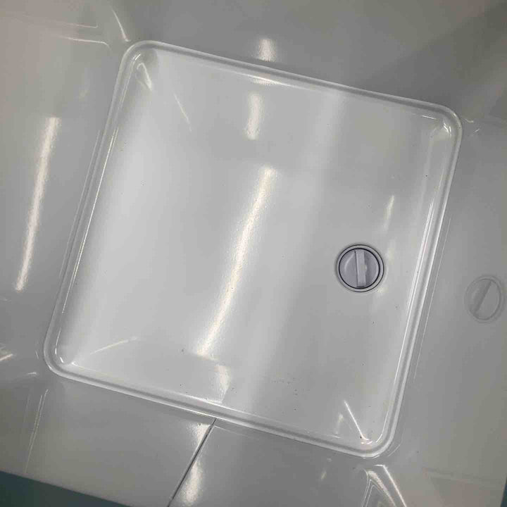 【未使用】山善 ELEIN ポータブル保冷温庫 YFR-DC250 25L 3WAY電源 -18℃~60℃ クーラーボックス キャスター付 ブルーグレー ※バッテリーは付属しません【八潮店】