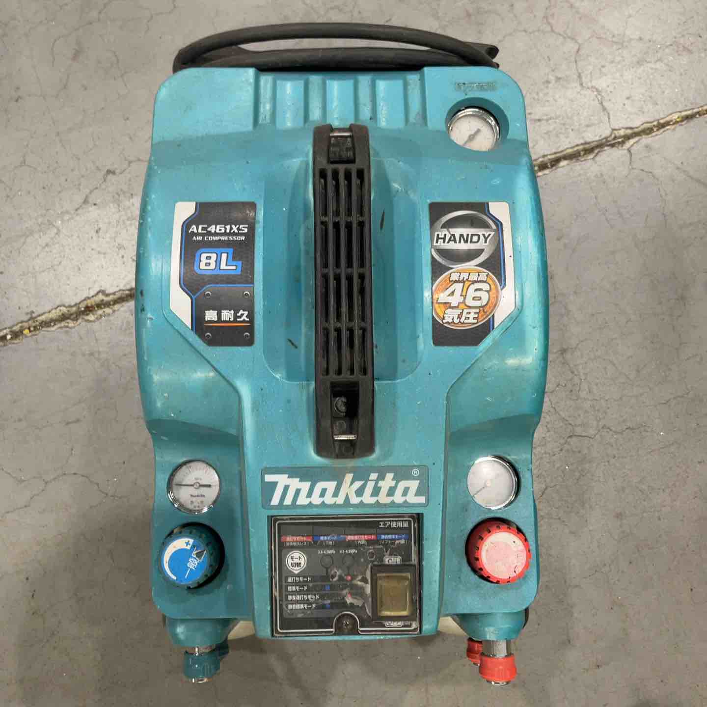 マキタ　makita　AC461XS　コンプレッサ　中古品　※エアー溜まらない※　ジャンク品　【ハンズクラフト宜野湾店】 makita/マキタ 常圧 / 高圧 エアコンプレッサ AC461XS - 中古工具