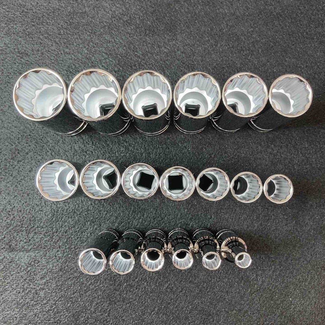 【中古美品】ブルーポイント(BluePoint) 3/8インチ ディープソケット 12角12P (BLPLM386-3824) 6㎜-24㎜ 19個 Snap-on【東大和店】