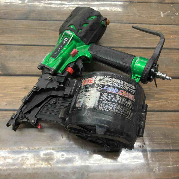 ★ハイコーキ(HIKOKI ※旧:日立工機) 高圧エア釘打ち機 NV90HMC(L)【戸田店】