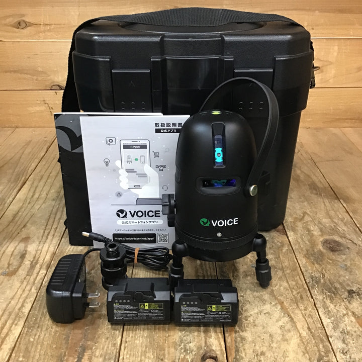 〇VOICE レーザー墨出し器 5ライン(矩十字・横) グリーンレーザー Model-G5【所沢店】