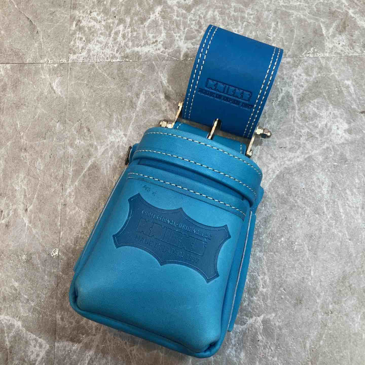 【美品】◇ニックス チェーン式最高級硬式グローブ革小物腰袋(ブルー) KGBL-201VADX【八潮店】