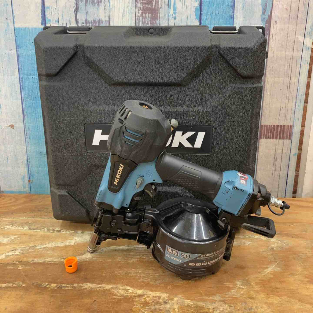 中古品◇ハイコーキ(HIKOKI ※旧:日立工機) ◇高圧エア釘打ち機 NV50HR2(S)◇アクトツール富山店◇C◇IT7UKVR1D13F HiKOKI（ハイコーキ） 旧日立工機 高圧ロール釘打機 パワー切替機構