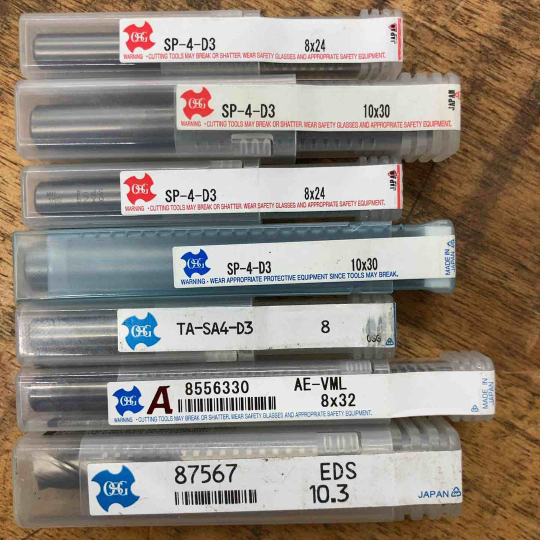 【未使用品】OSG/オーエスジー エンドミル 7本セット【八潮店】